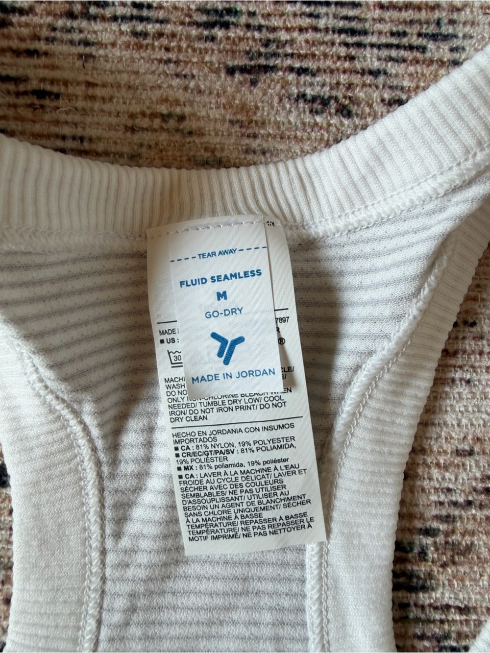 Old Navy Cream Ribbed Racerback Tank - Picture 3 of 3